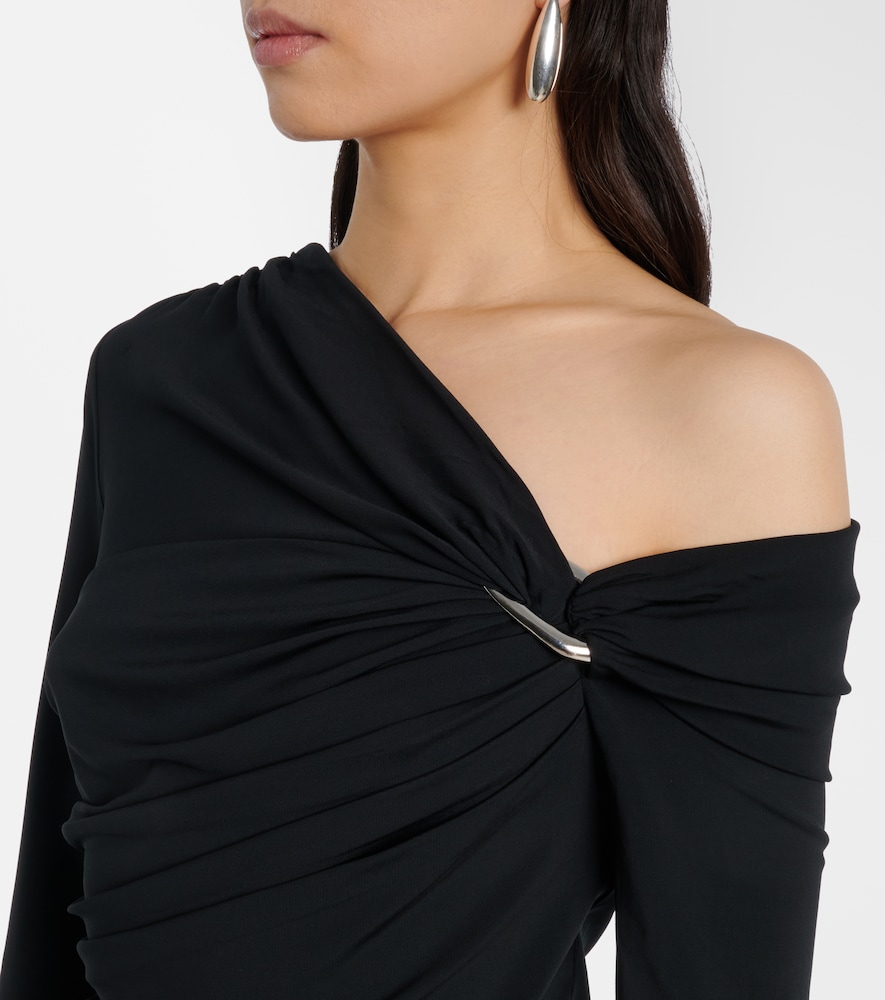 Lozea Asymmetric Ruched Jersey Top