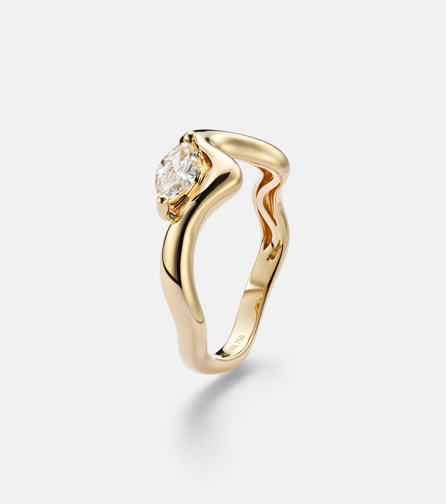 Shay Jewelry Shay Jewelry Wave 18kt Gold Ring With Diamond 
