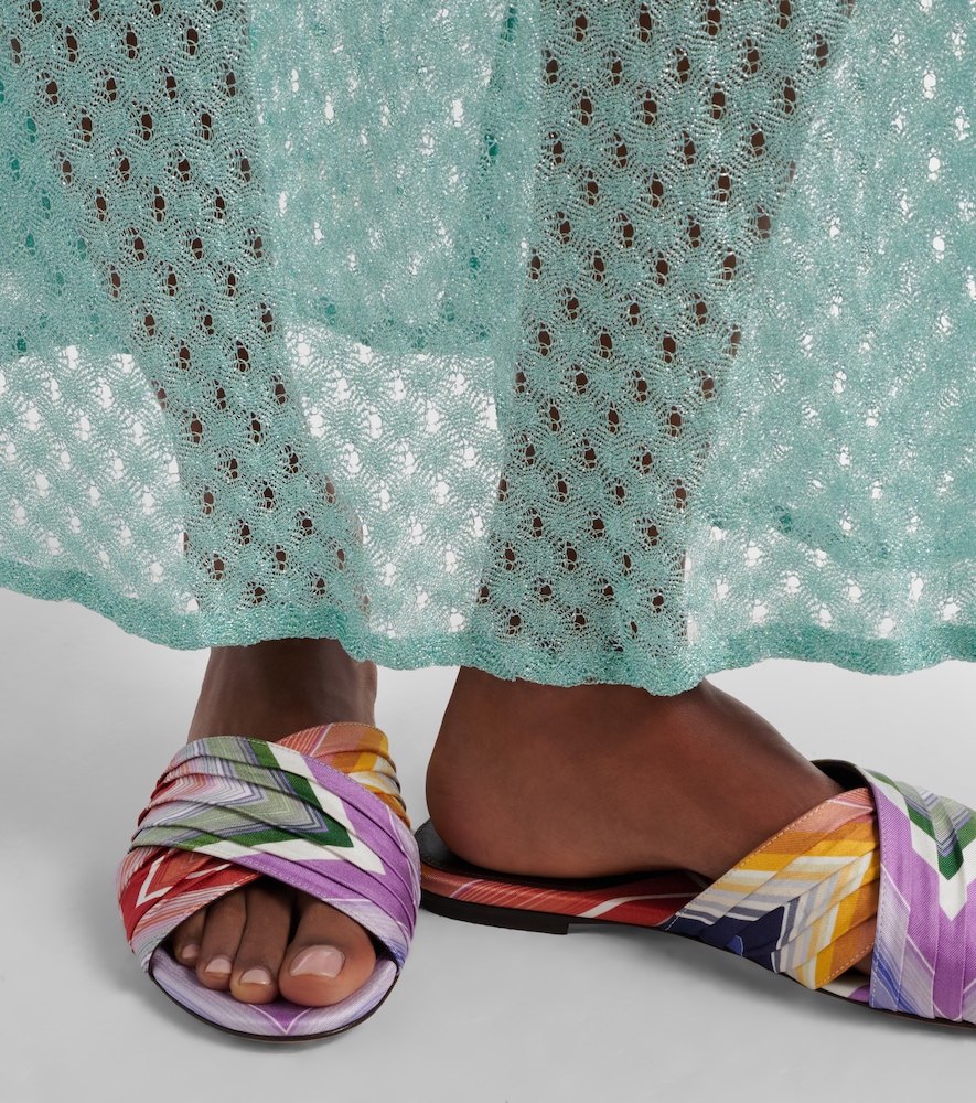 Missoni Ada Chevron twill slides