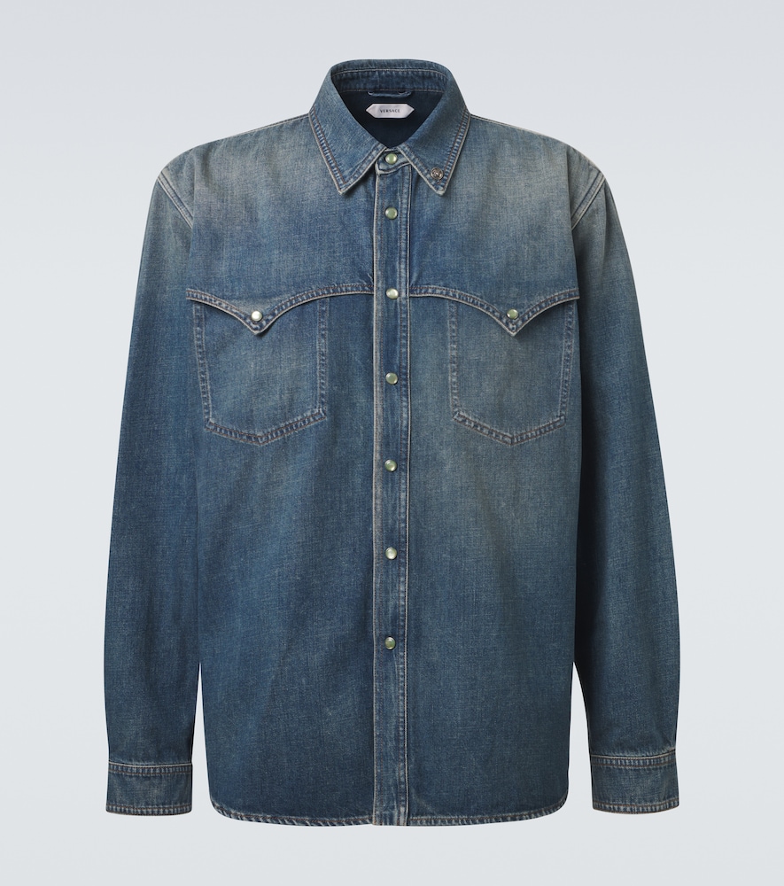 Versace Medusa denim overshirt