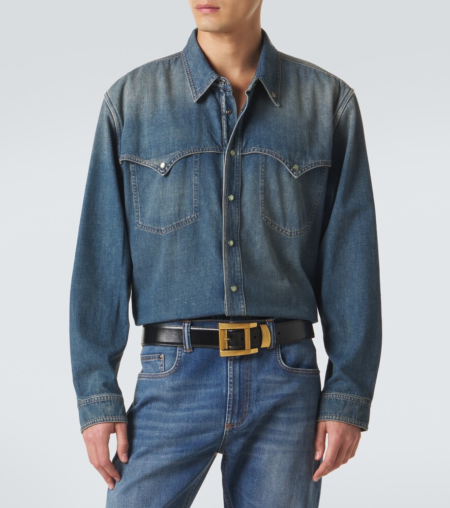  Versace Versace Medusa Denim Overshirt 