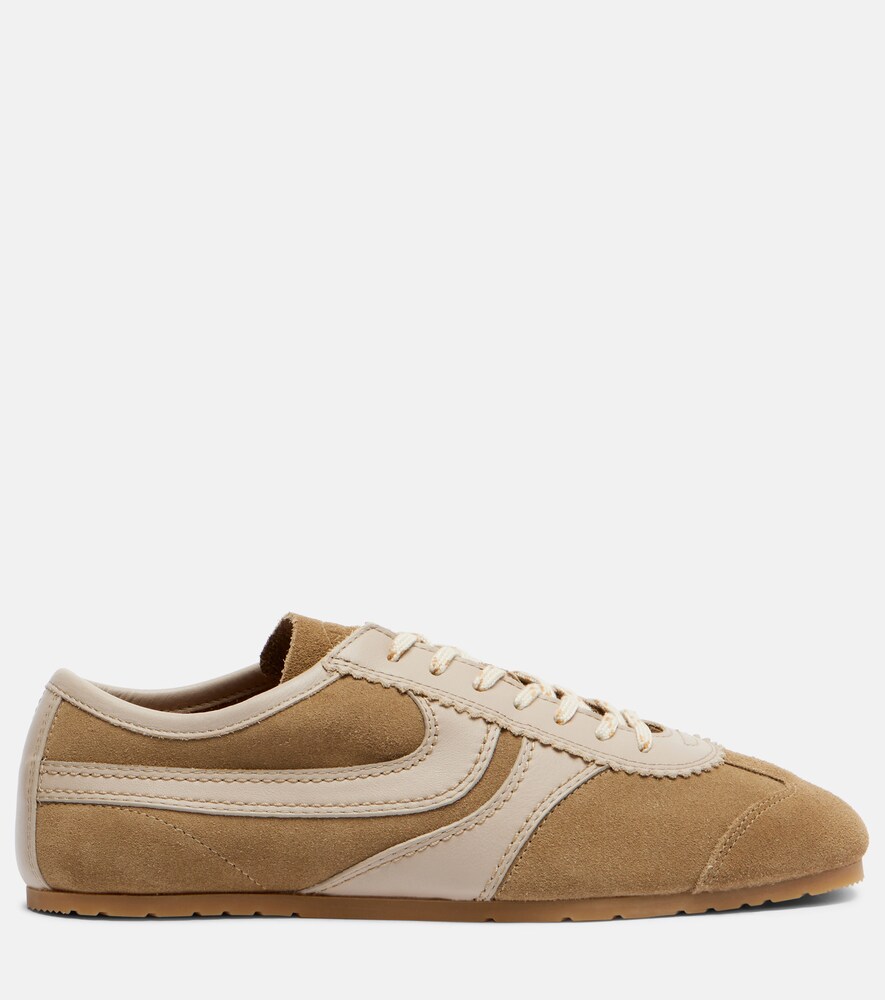  Dries Van Noten Dries Van Noten Leather-trimmed Suede Sneakers 