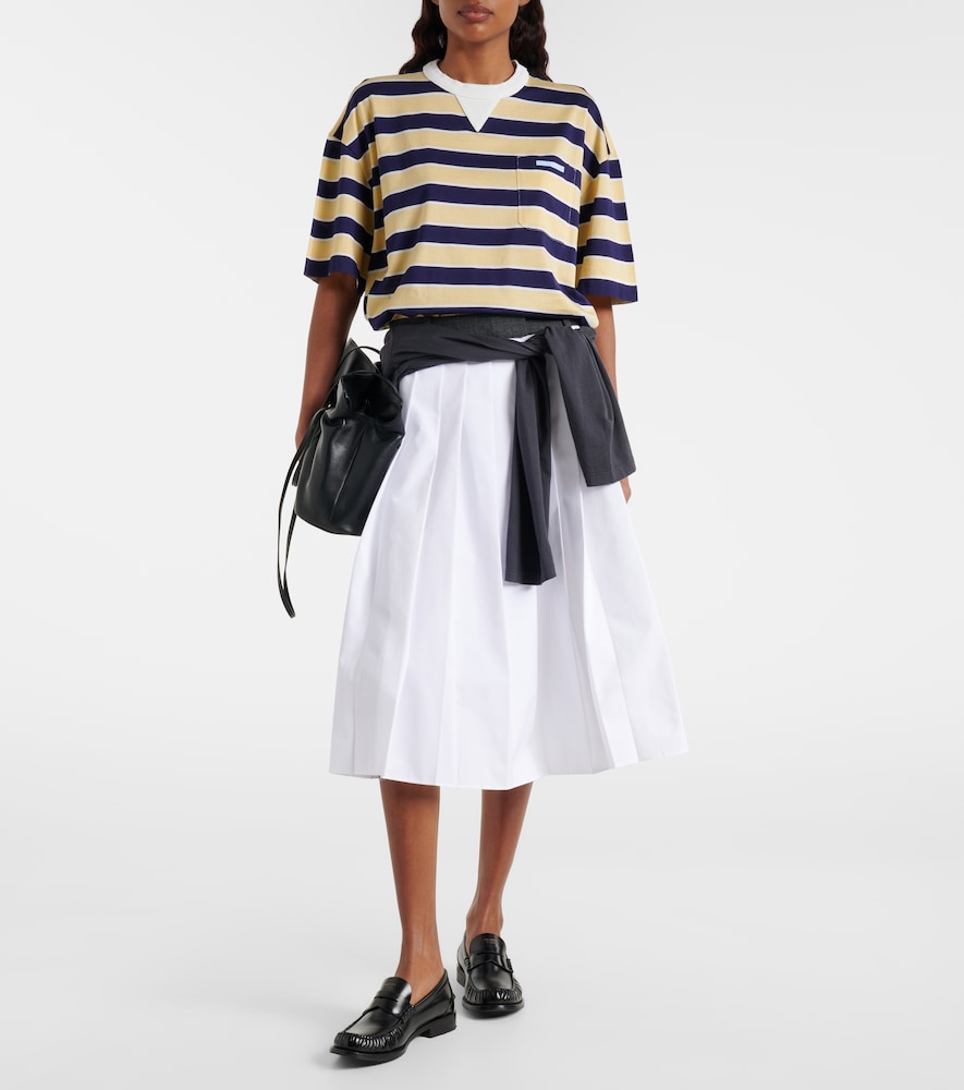  Prada Prada Striped Cotton Jersey T-shirt 