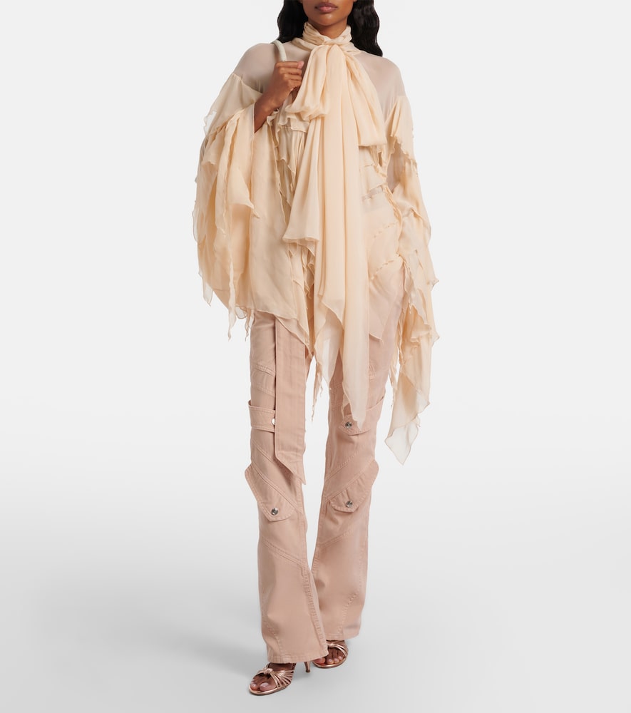 Blumarine Cotton canvas flared pants