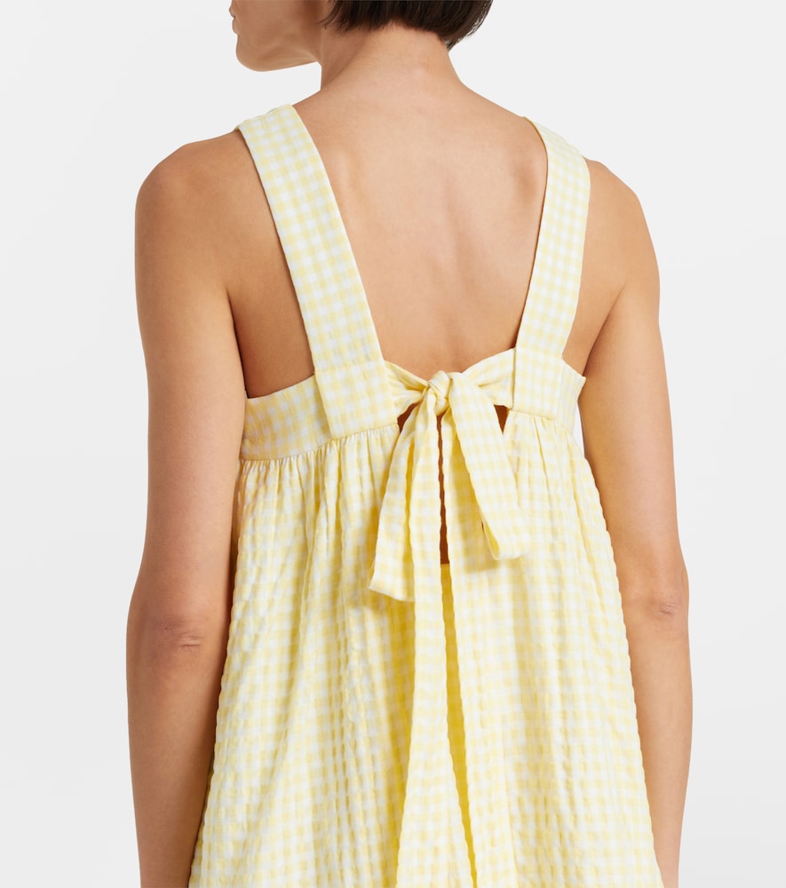  Montce Montce Betsie Gingham Minidress And Scarf Set 