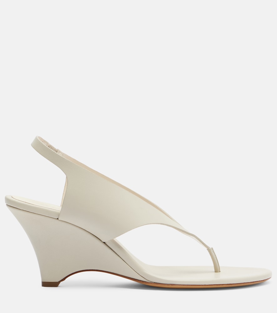  Le Monde Beryl Le Monde Bã©ryl Langley Leather Wedge Thong Sandals 