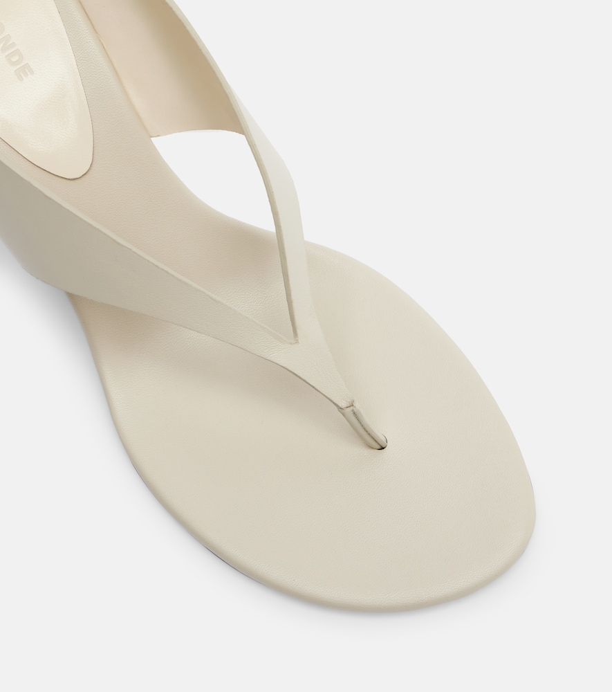  Le Monde Beryl Le Monde Bã©ryl Langley Leather Wedge Thong Sandals 