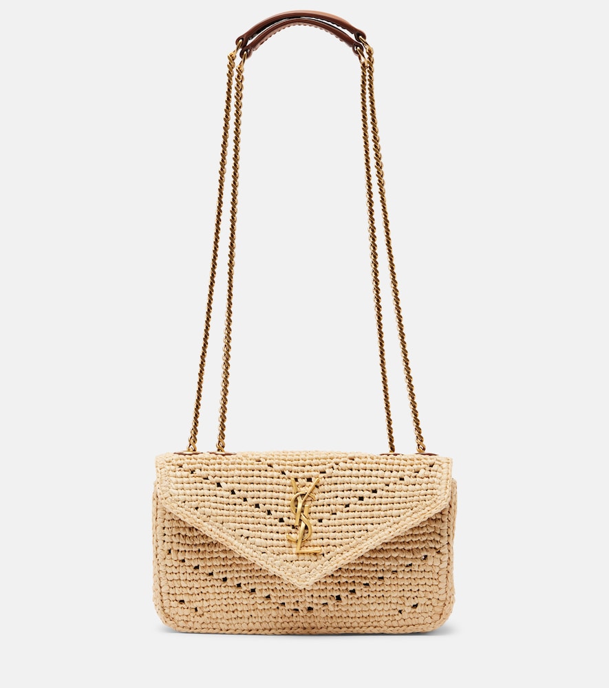 Schultertasche Loulou Mini aus Raffiabast