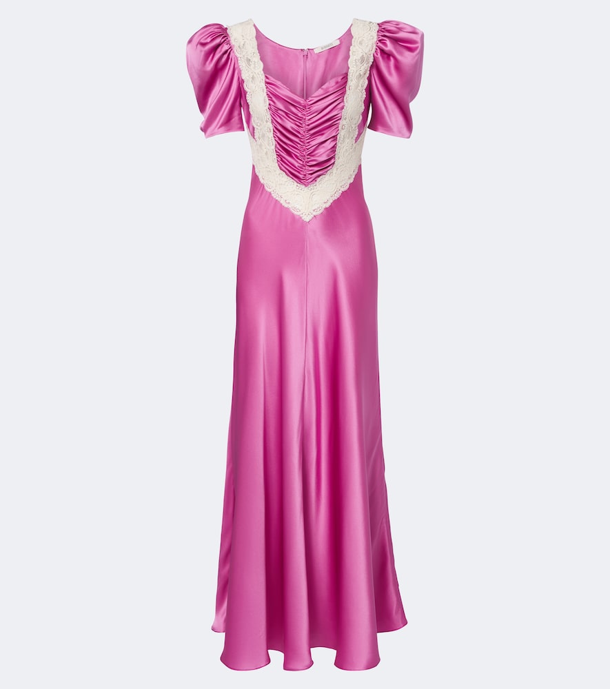 Cocktailkleid aus Seide mit Spitze