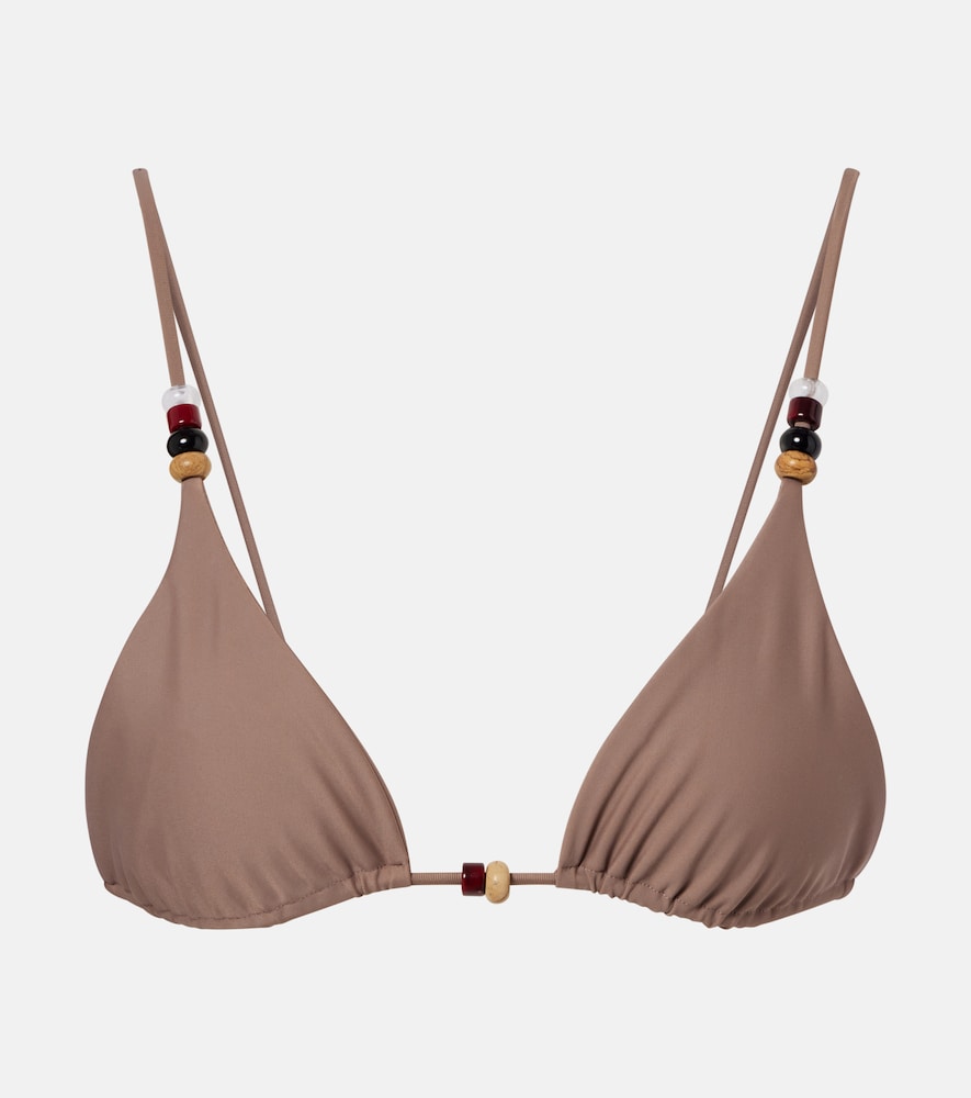 Jade Swim Via beaded bikini top
