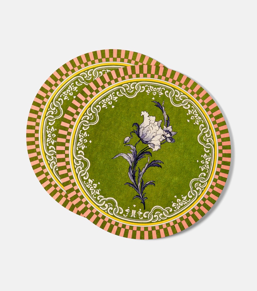 La Doublej Unisex Green Disk Set Of 2 Placemats - Mytheresa