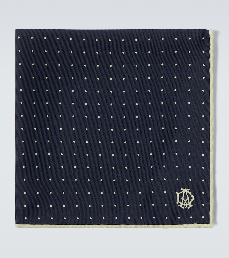 Dunhill Polka-dot silk scarf　ダンヒル ポルカドット シルクスカーフ Dunhill