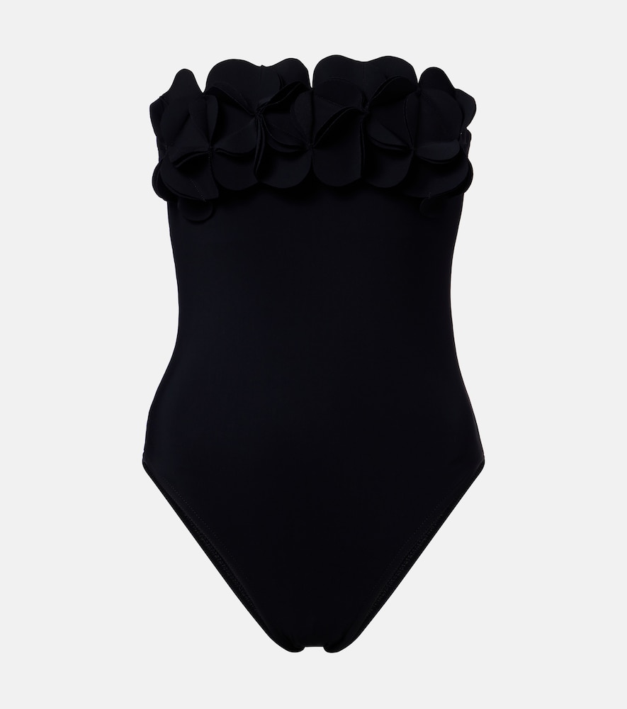 Karla Colletto Tess floral-appliqué swimsuit