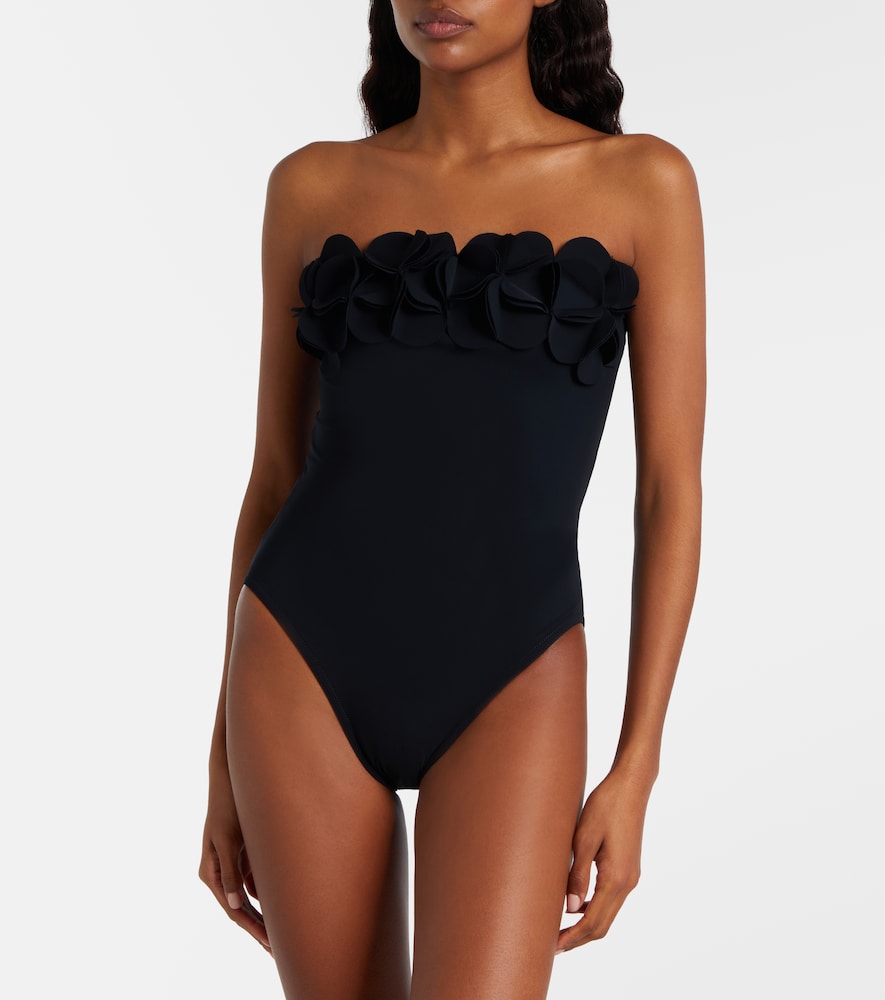 Karla Colletto Tess floral-appliqué swimsuit