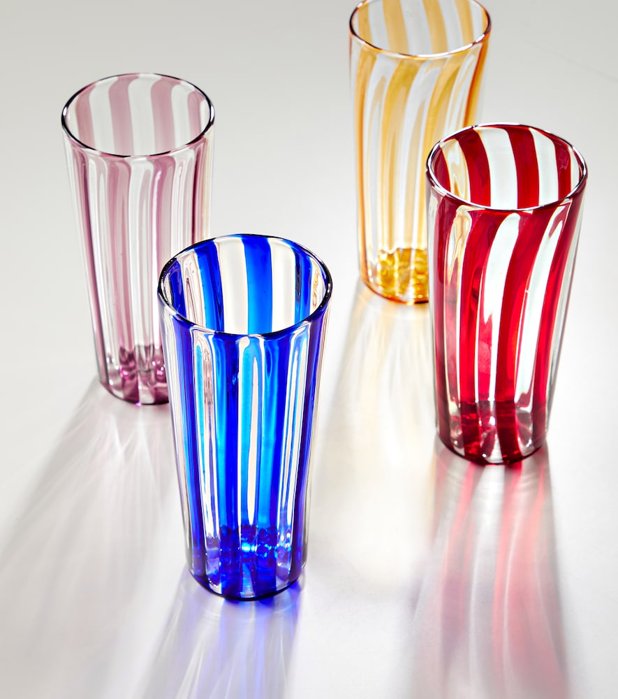  Akua Objects Akua Objects Set De 4 Vasos Augusta Large A Rayas 