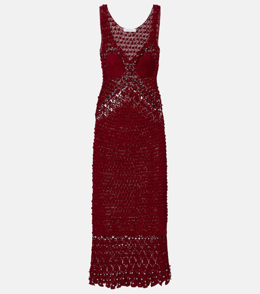 Rabanne Embellished crochet cotton midi dress | Thumbnail 7 Rabanne Embellished crochet cotton midi dress | Thumbnail 7