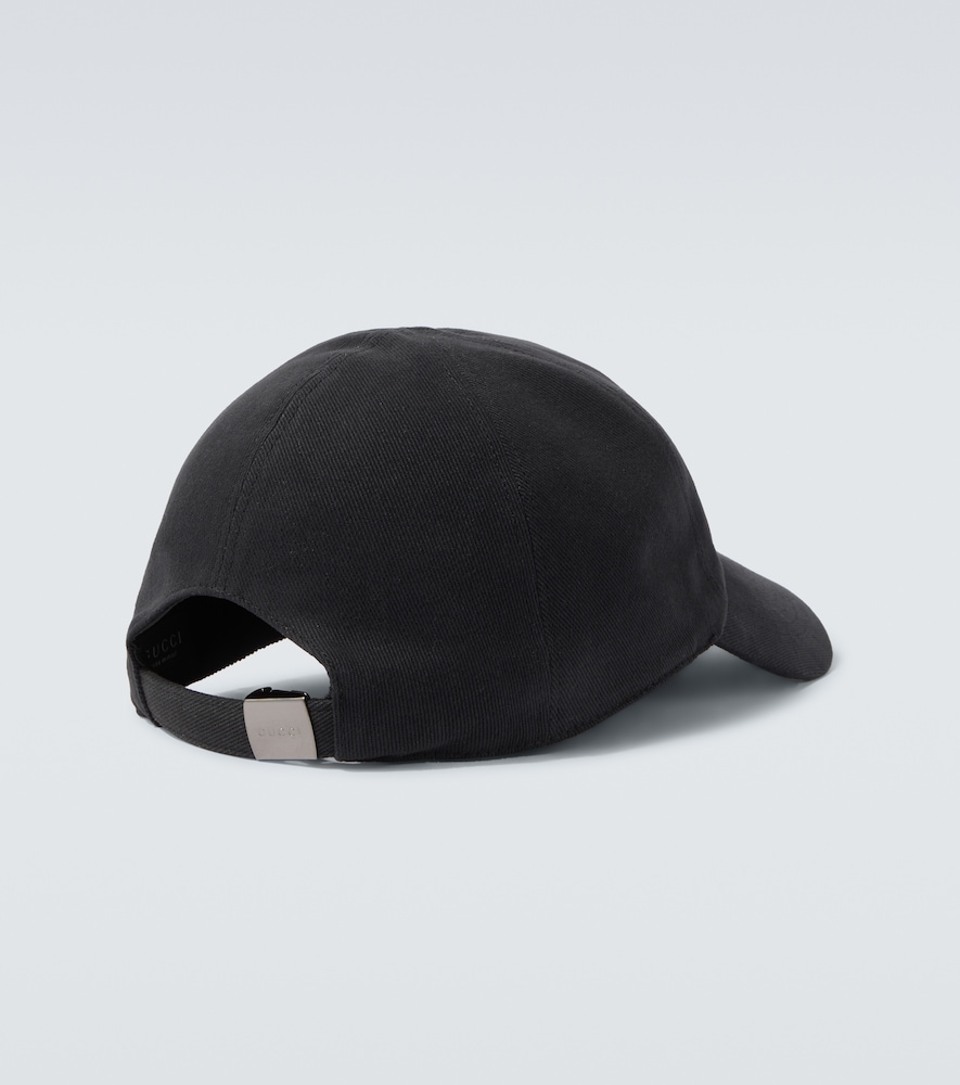  Gucci Gucci Web Stripe Cotton Baseball Cap 