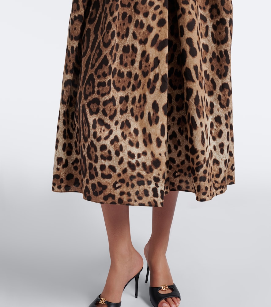 Dolce&Gabbana Leopard-Print Cotton Midi