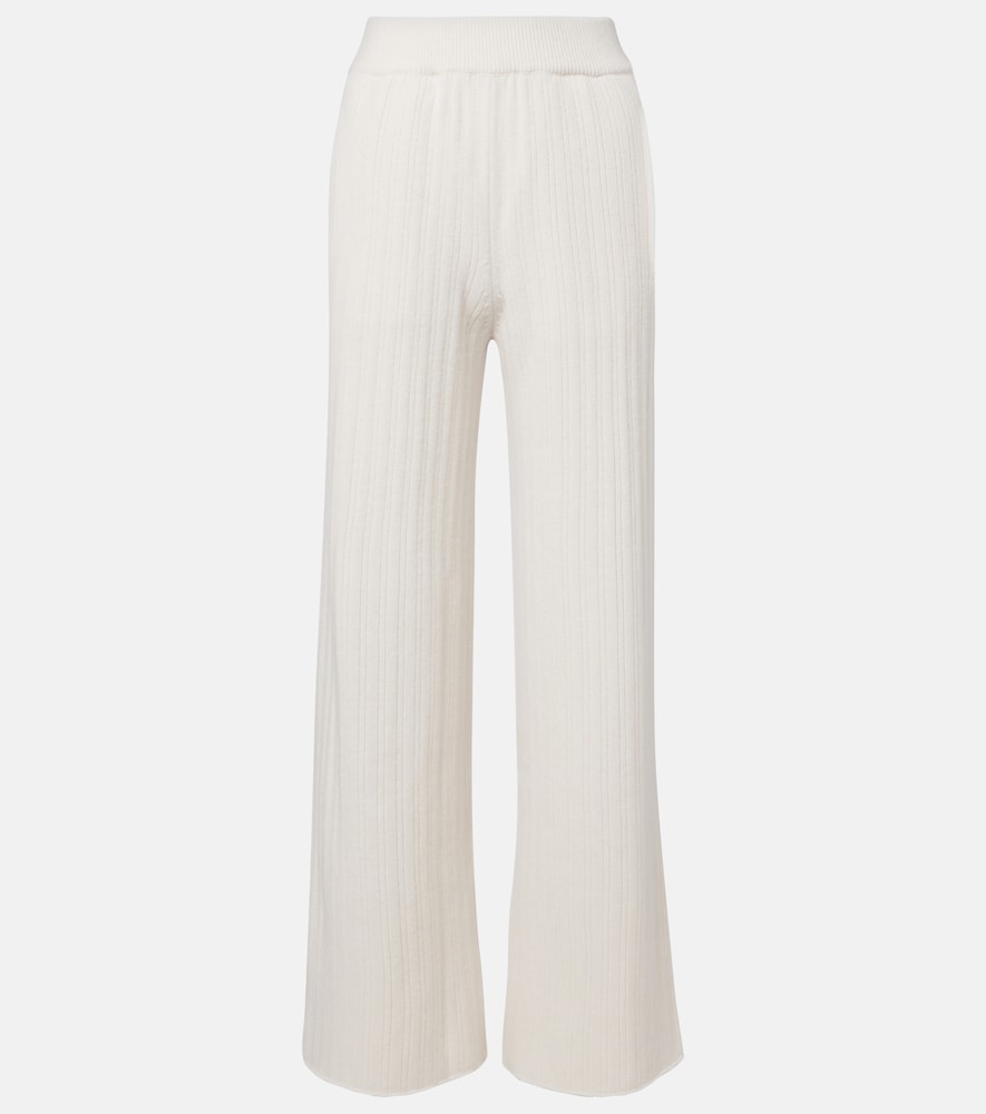 Pantaloni regular in lana e cashmere