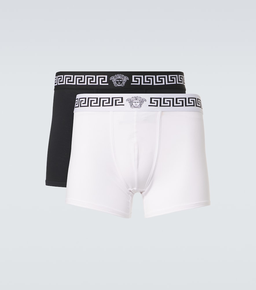 Versace Set of 2 Greca Border cotton-blend boxer briefs | Thumbnail 2 Versace Set of 2 Greca Border cotton-blend boxer briefs | Thumbnail 2