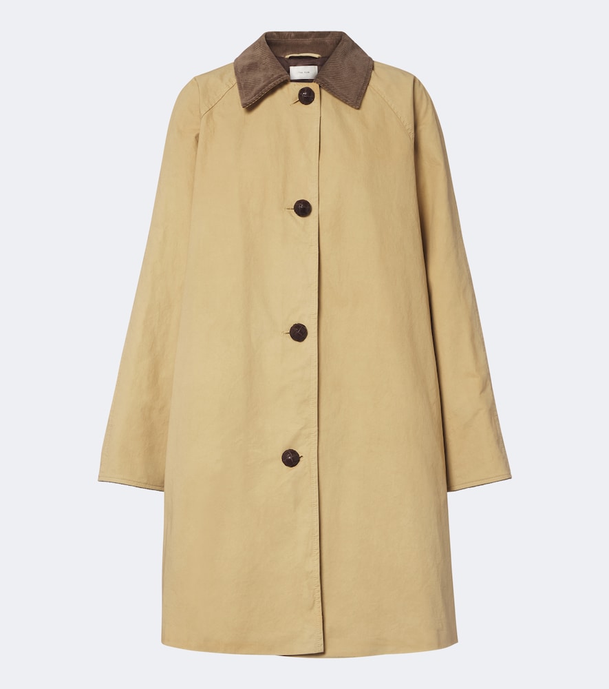 The Row Ina Cotton Gabardine Coat In Beige