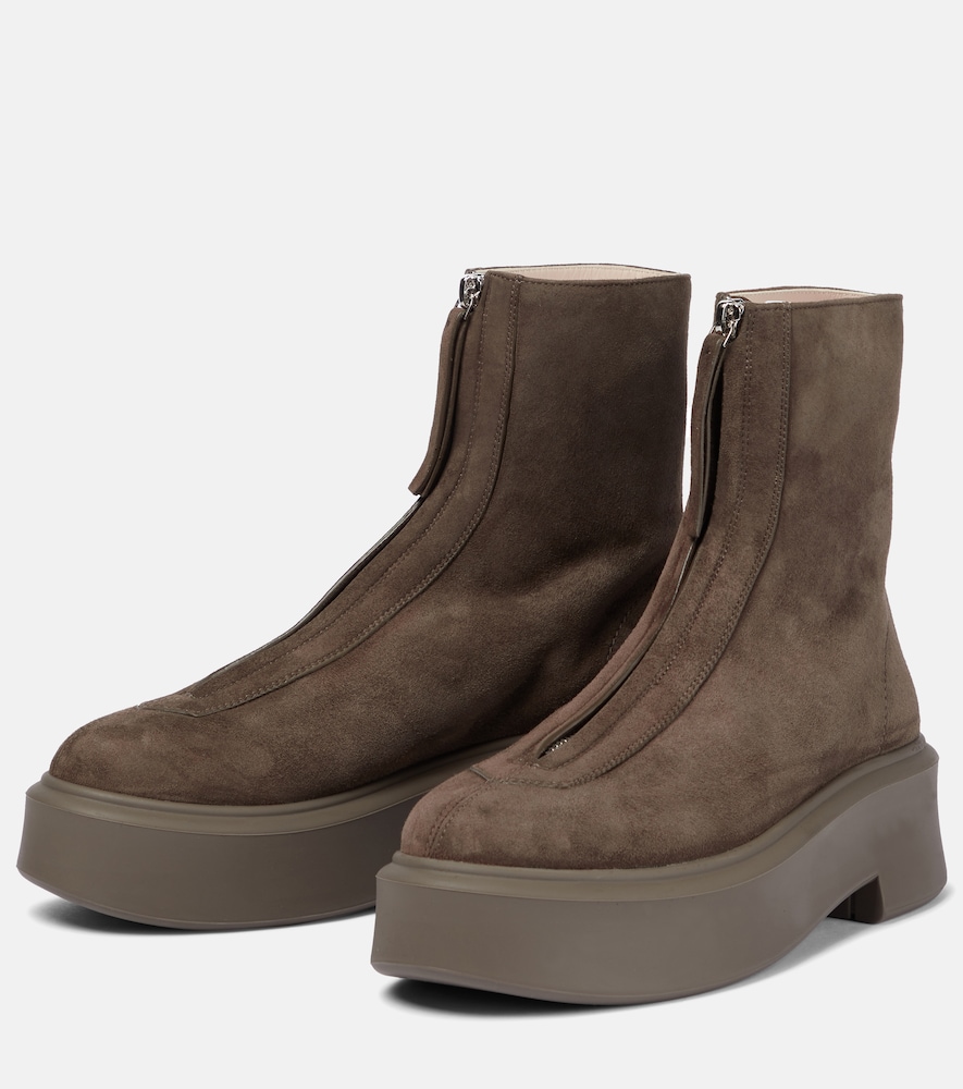  The Row The Row Zipped Boot 1 Suede Boots 