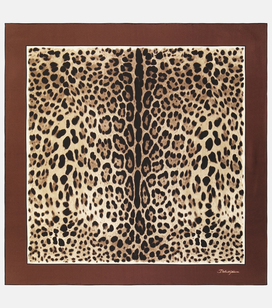 Dolce & Gabbana Leopard-print silk scarf | Thumbnail 5