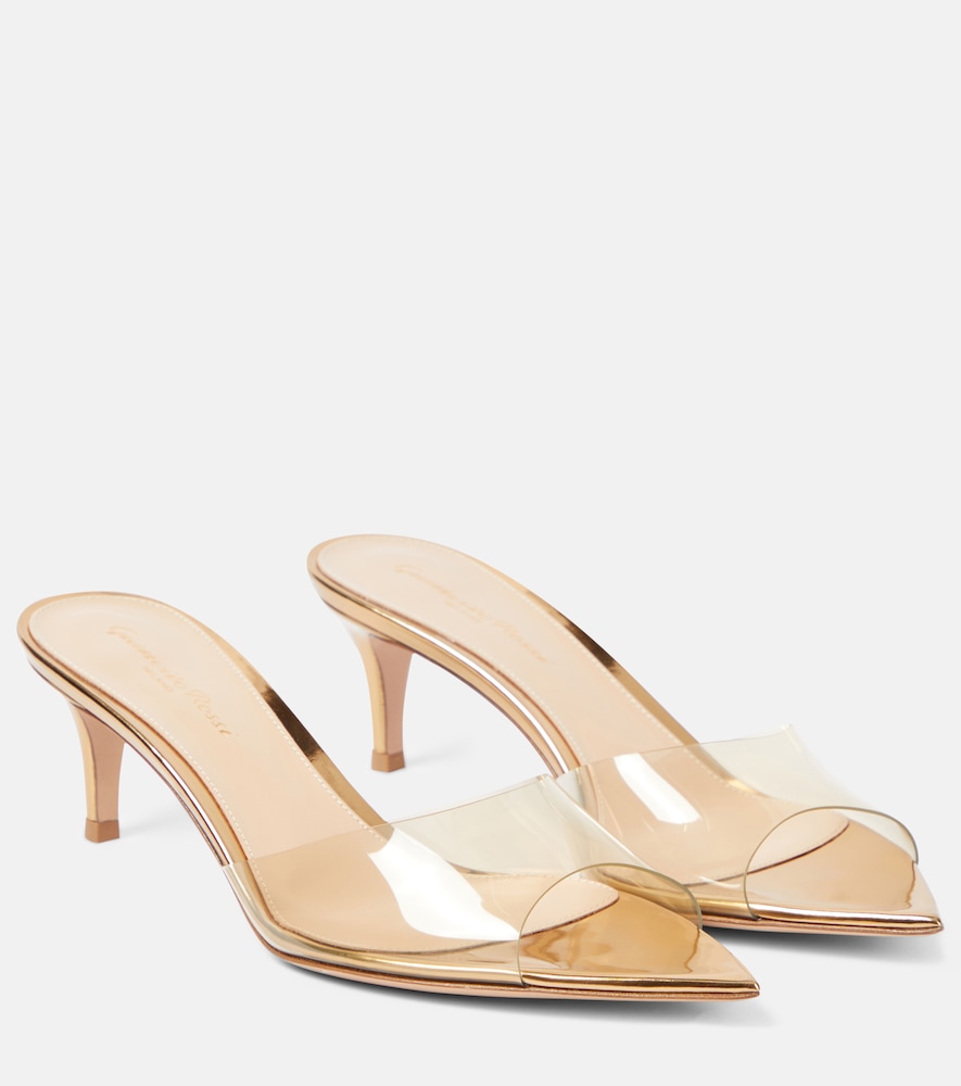 Gianvito Rossi Elle 55 TPU and patent leather mules