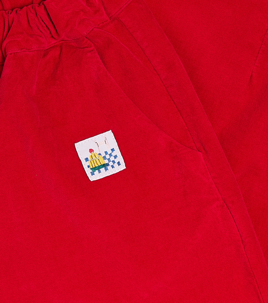 Bobo Choses Yummy Cake Velvet Sweatpants In Red