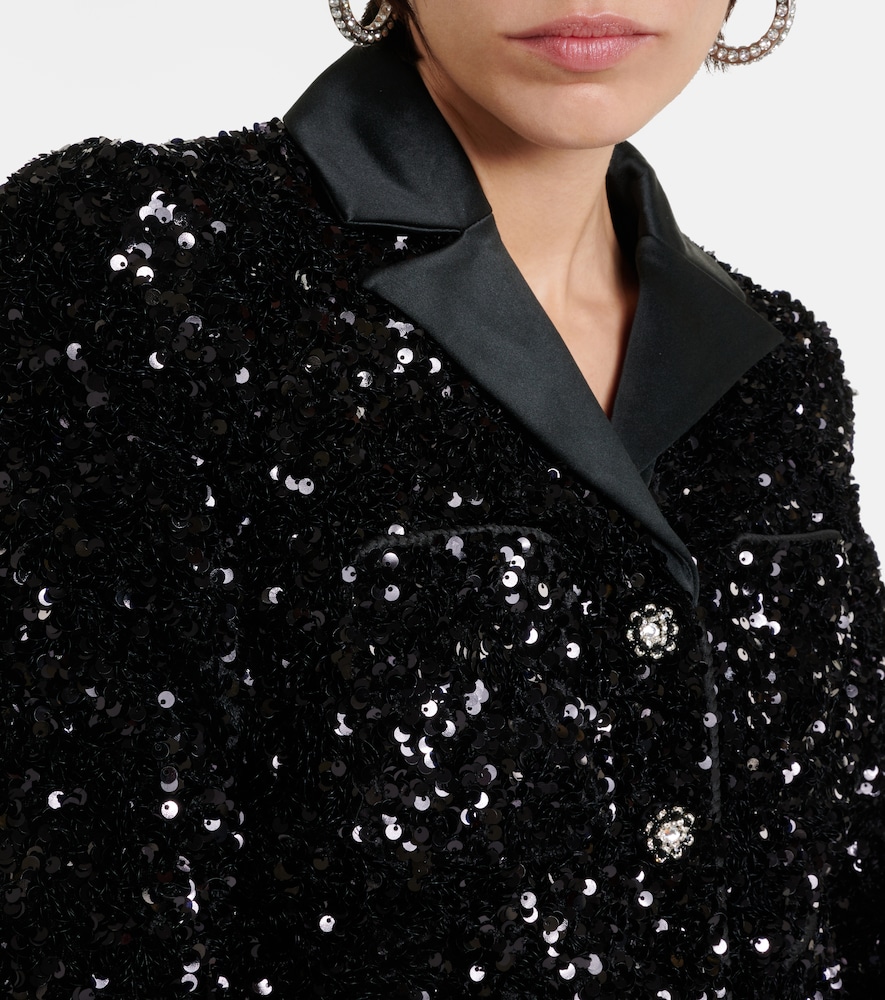  Self-portrait Self-portrait Sequined Cropped Jacket 
