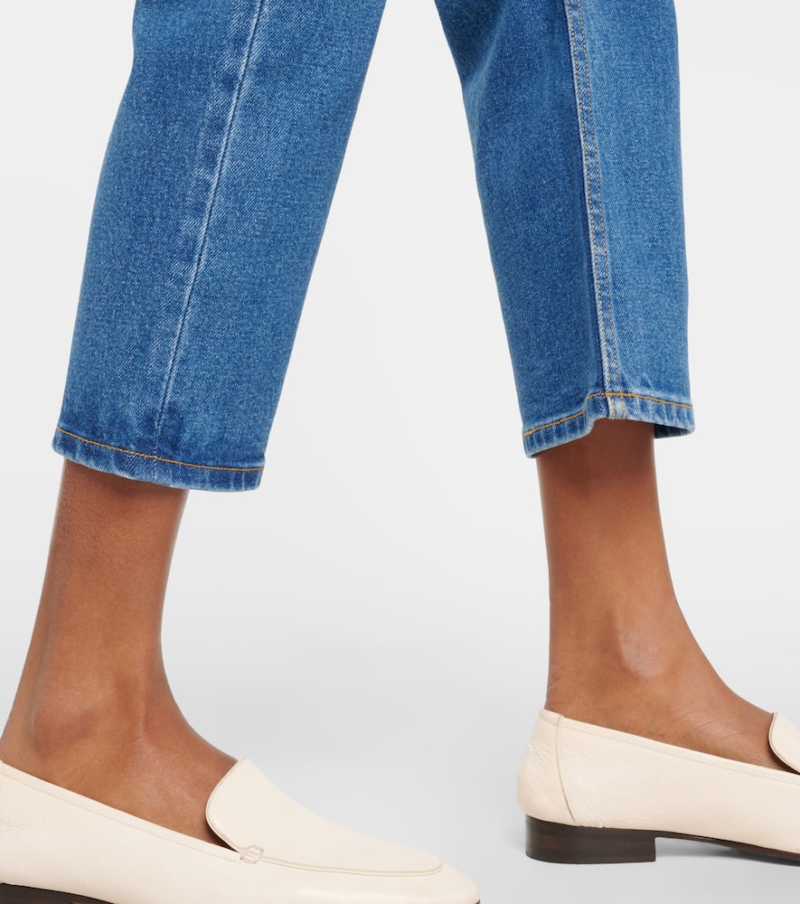 Tory Burch Cropped Flared Jeans In Blue