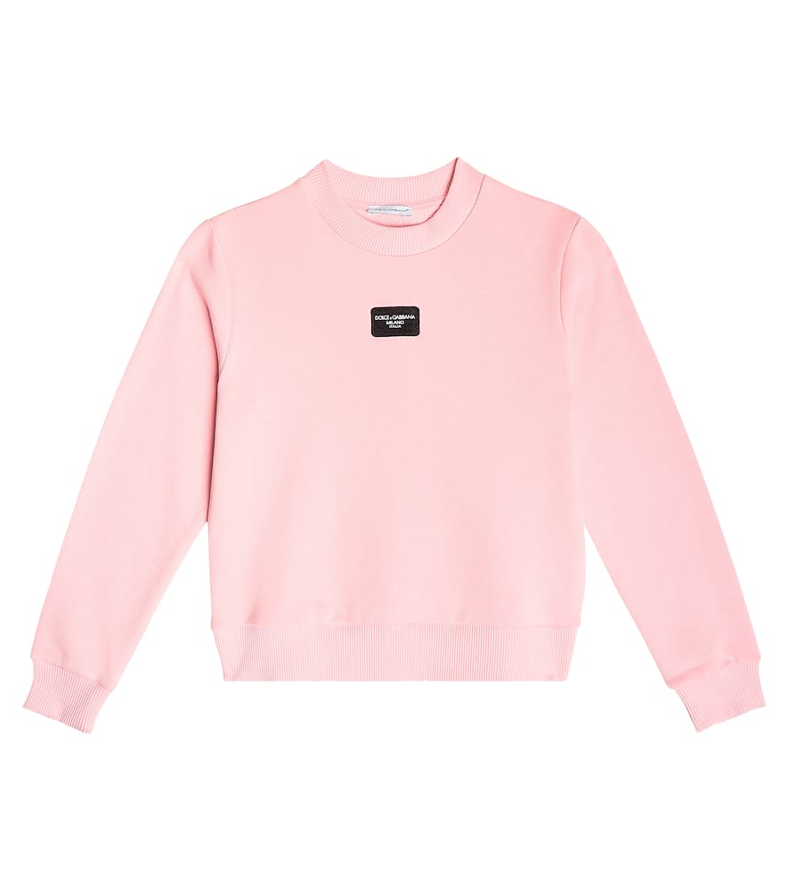 Dolce & Gabbana Cotton Jersey Sweatshirt In Pink