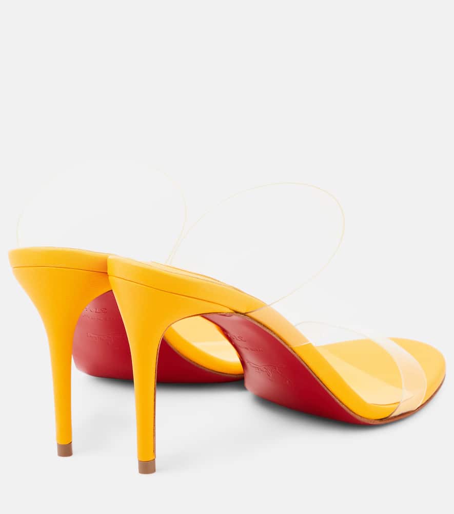 Christian Louboutin Just Nothing Clear Red Sole Slide Sandals In Transparent