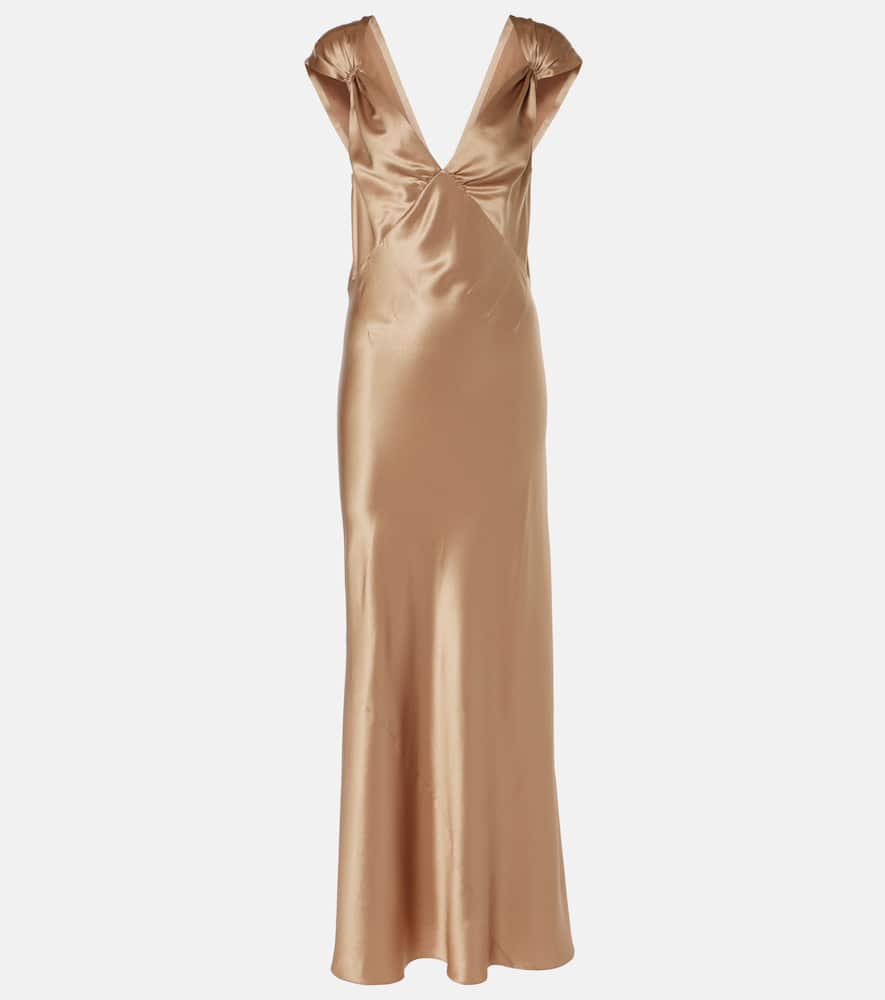 Silk satin maxi dress
