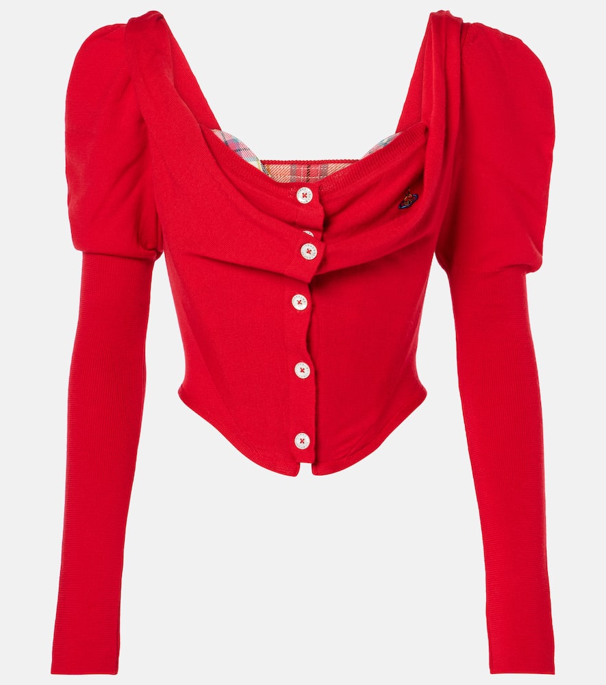 Vivienne Westwood Bea Corset Cardi Wool Red 42 Women In Red