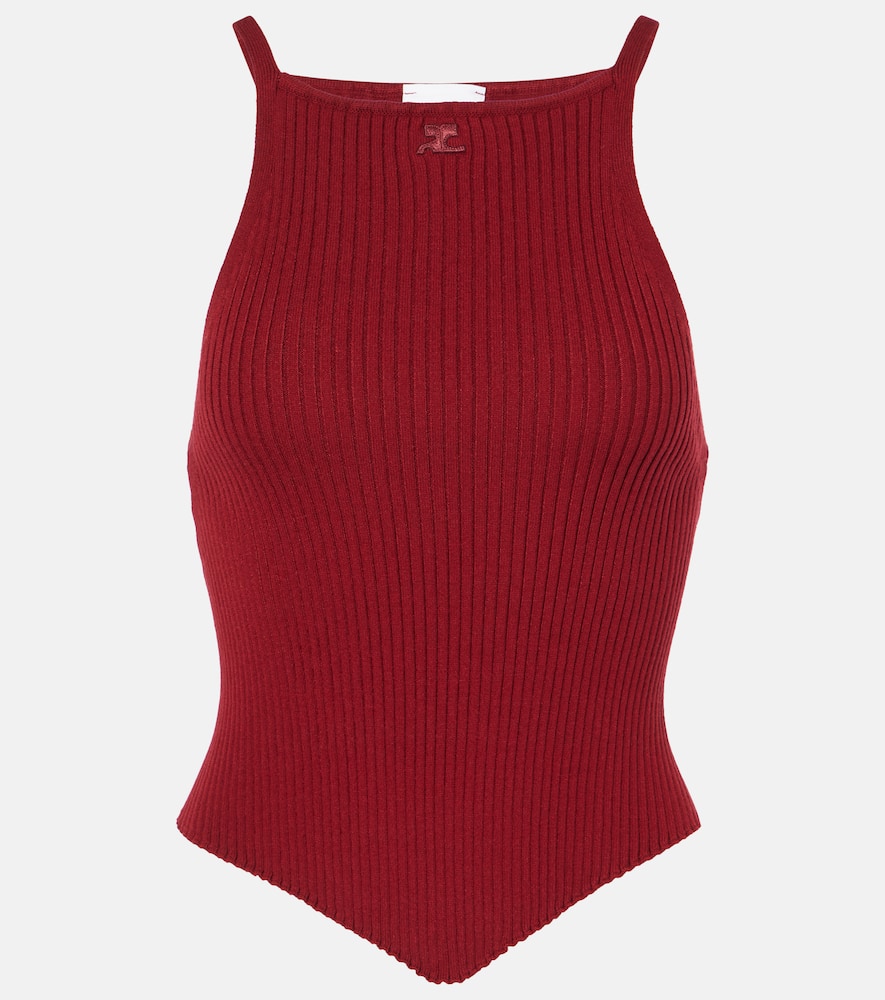 Courrèges Pointy Tank Top In Rot