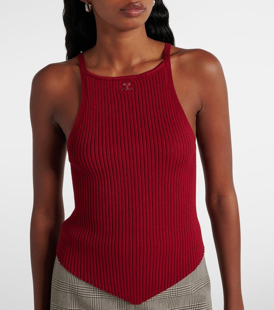 Courrèges Pointy Tank Top In Rot