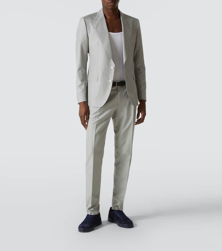 Dolce & Gabbana Suede Sneakers In Dark Blue