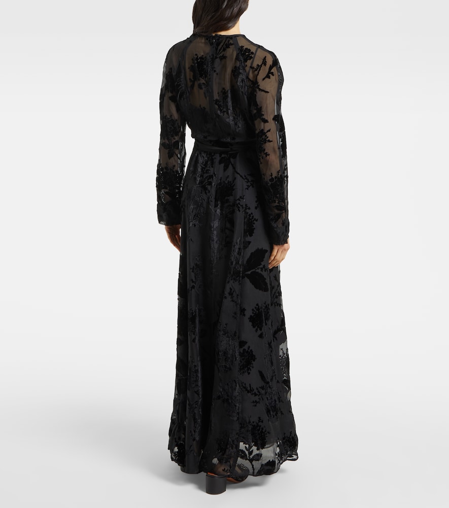  Zimmermann Zimmermann Maxikleid Burnout Sheath Mit Samt 