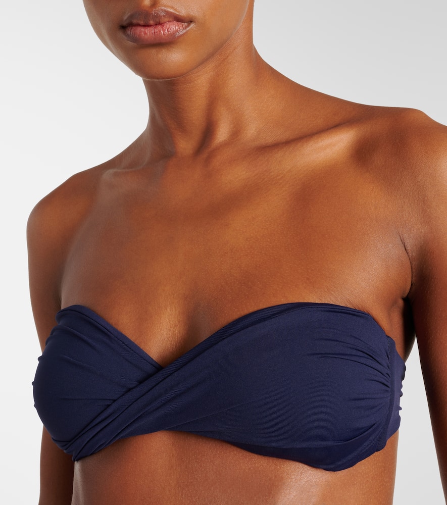 Melissa Odabash Martinique Strapless Bikini Top In Navy