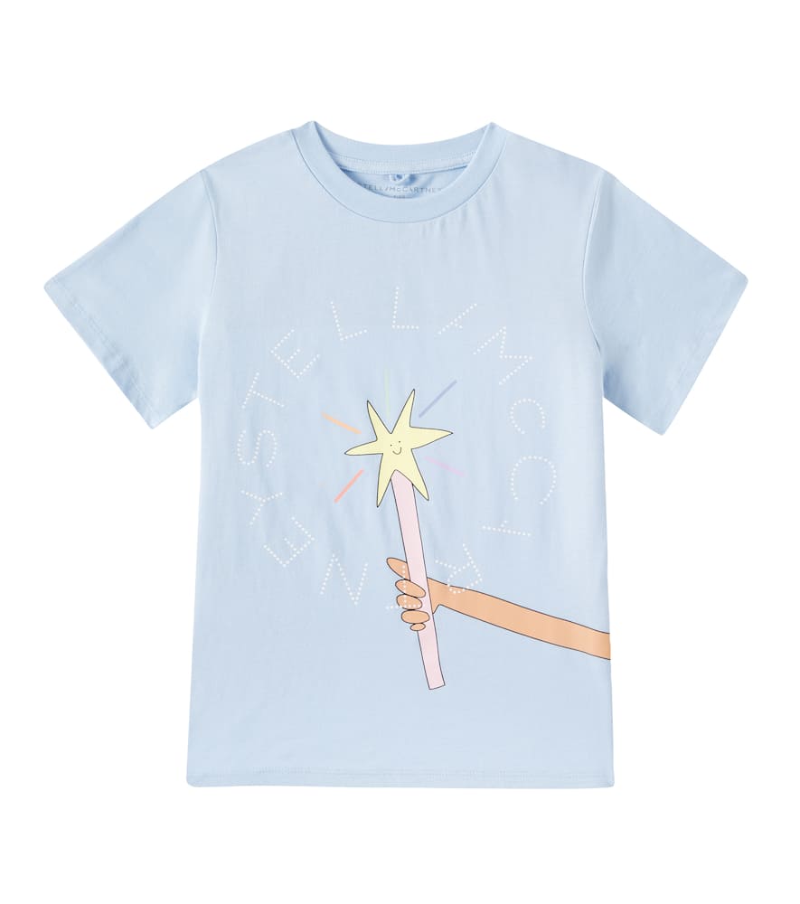 Stella Mccartney Cotton T-shirt In Blue