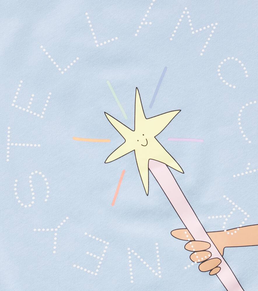 Stella Mccartney Cotton T-shirt In Blue