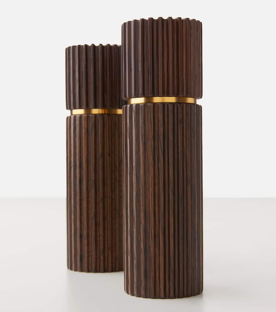 L'Objet Ionic oak salt and pepper grinders