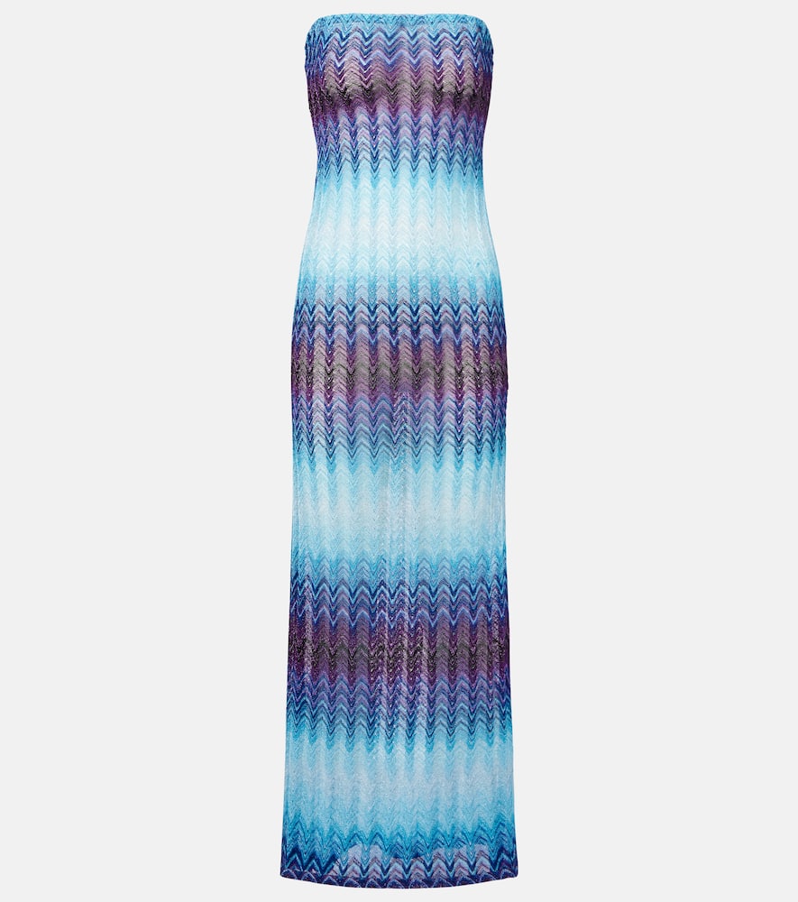Missoni Dress With Bleached Effect In Blue