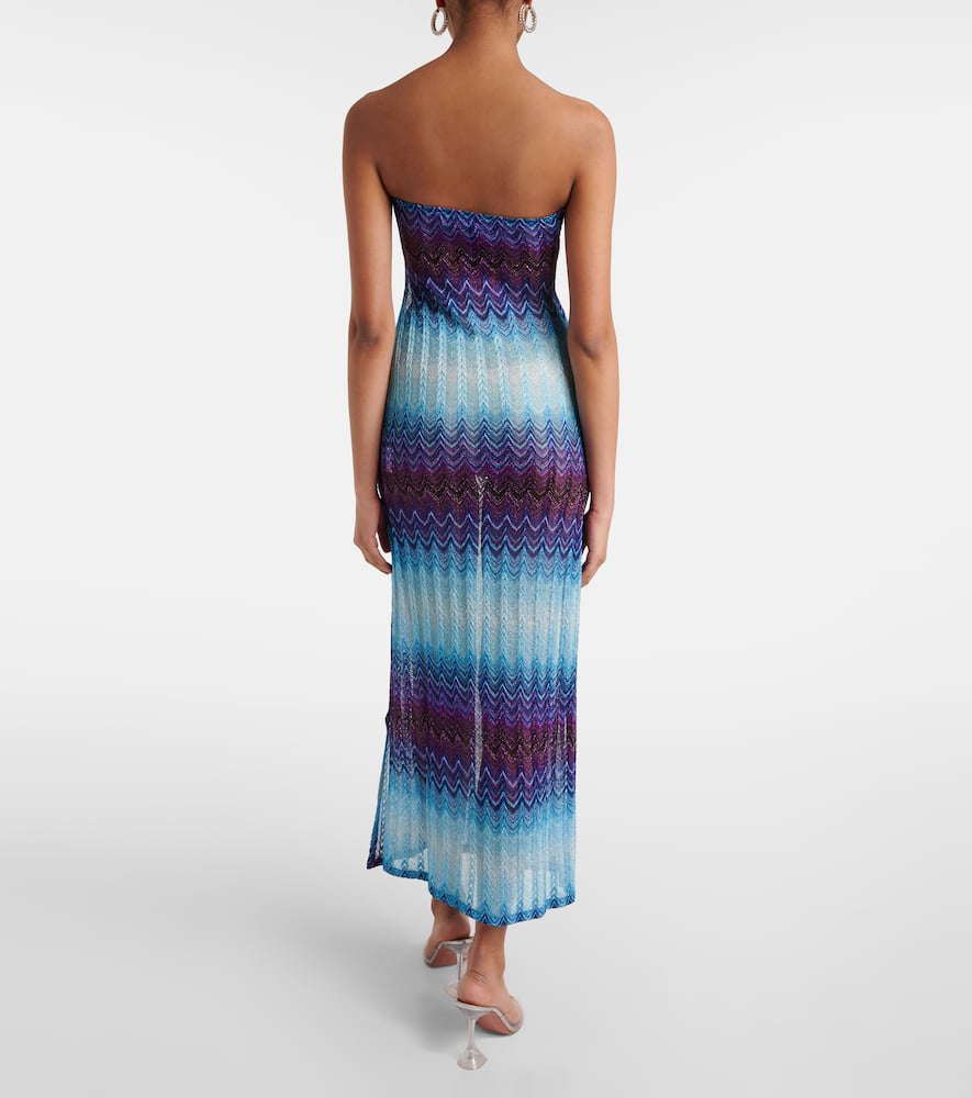 Missoni Dress With Bleached Effect In Blue