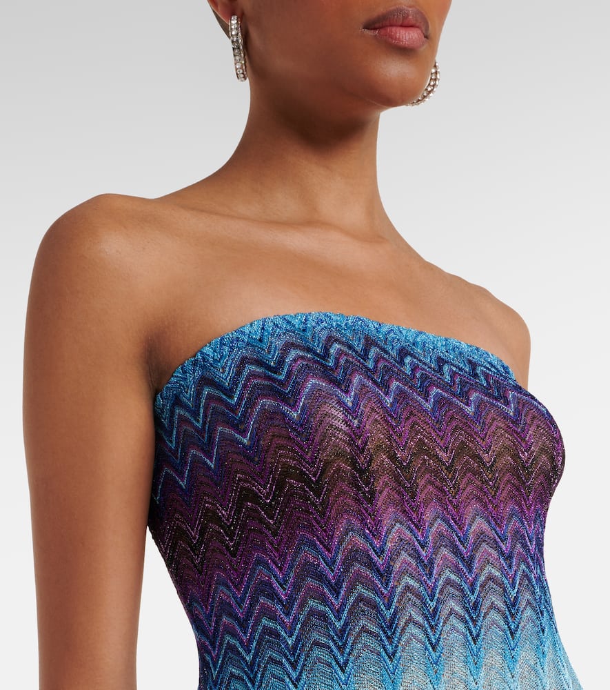 Missoni Dress With Bleached Effect In Blue