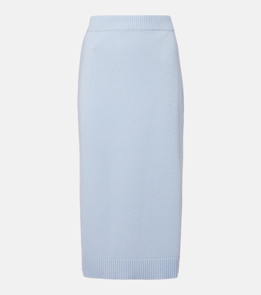 Wool and cashmere pencil skirt