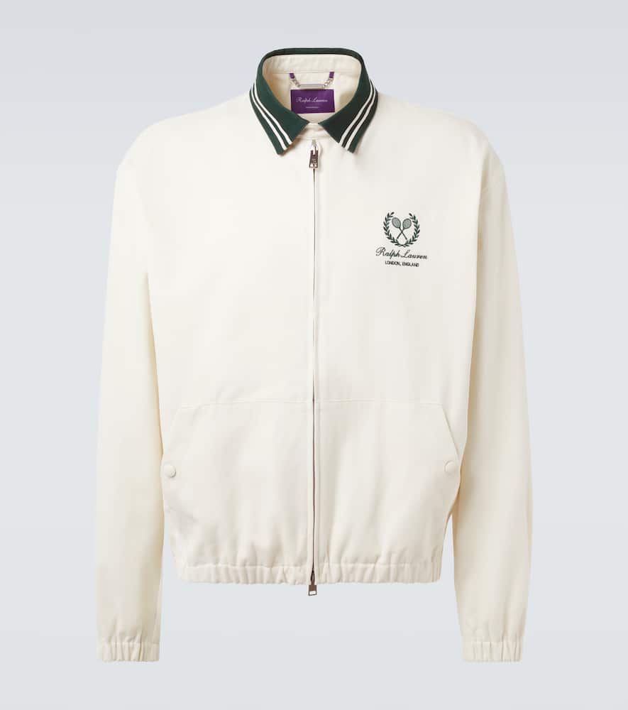 Cotton and cashmere bomber jacket