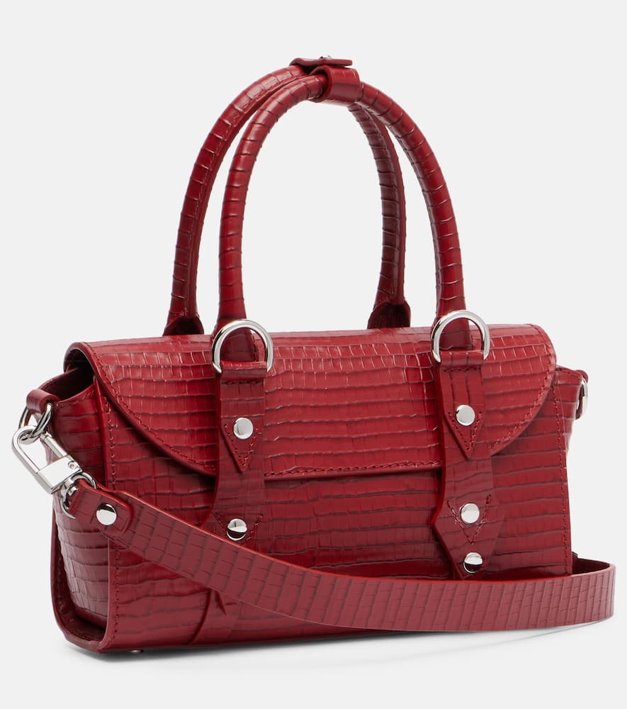 Vivienne Westwood Bettina Mini Croc-effect Leather Tote Bag In Red