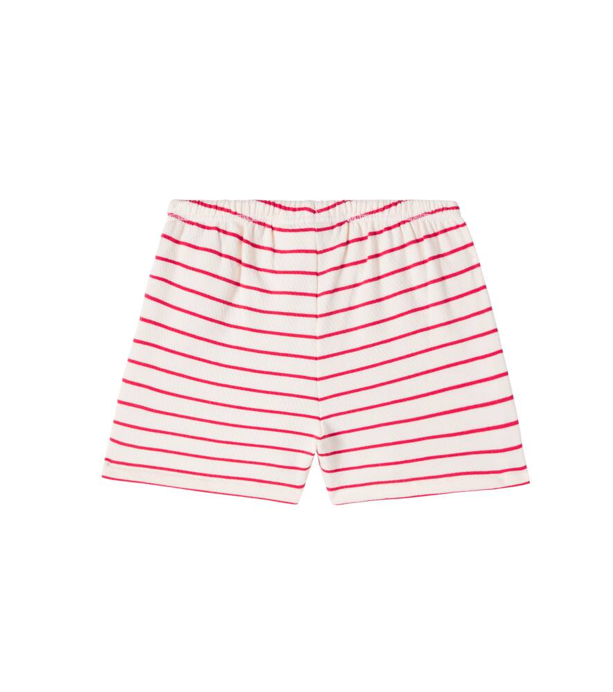 Konges Sløjd Konges Slojd Largo Striped Cotton Jersey Shorts In Red